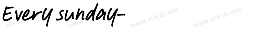 Every sunday字体转换
